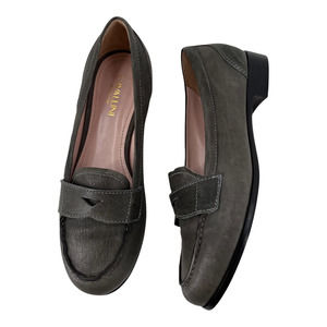 CAVALLINI Italy Penny Loafers Leather Grey Women's Sz 35 / 5 NIB $300